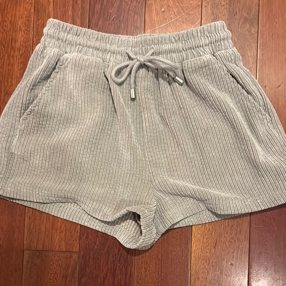 Angel Kiss Gray Athletic Shorts Elastic Waist